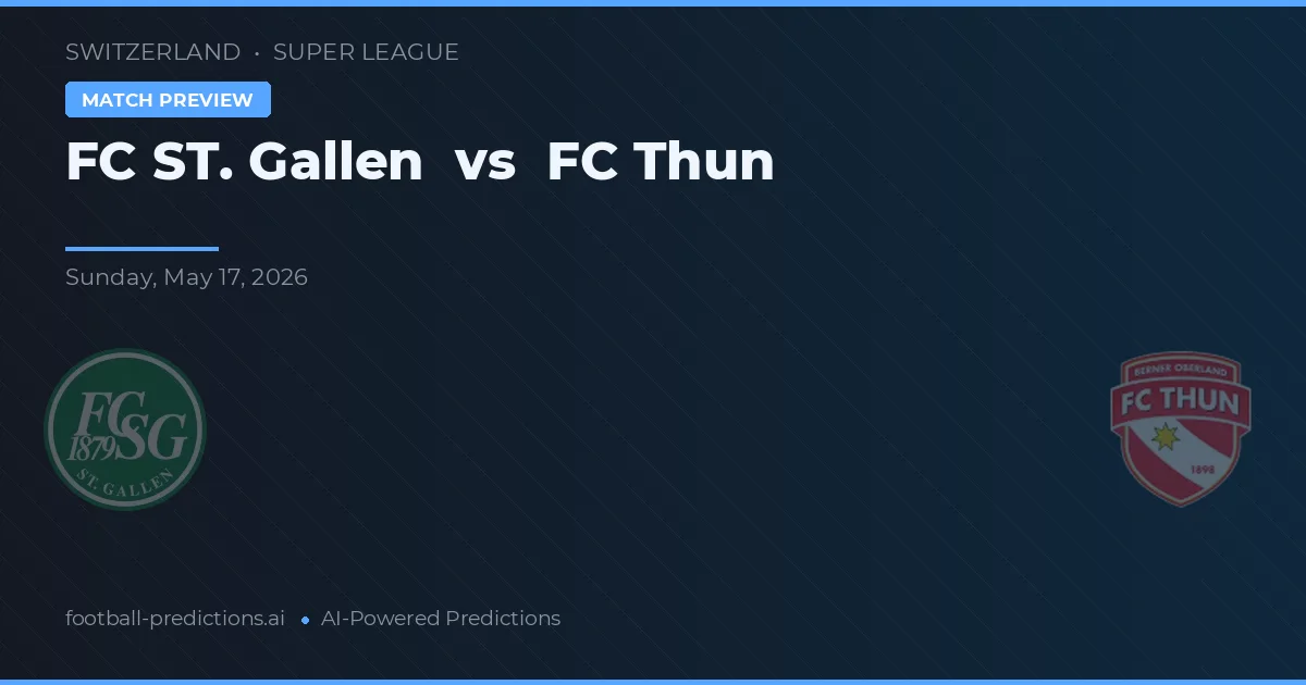 FC St. Gallen vs FC Thun — matchtips och förhandstitt