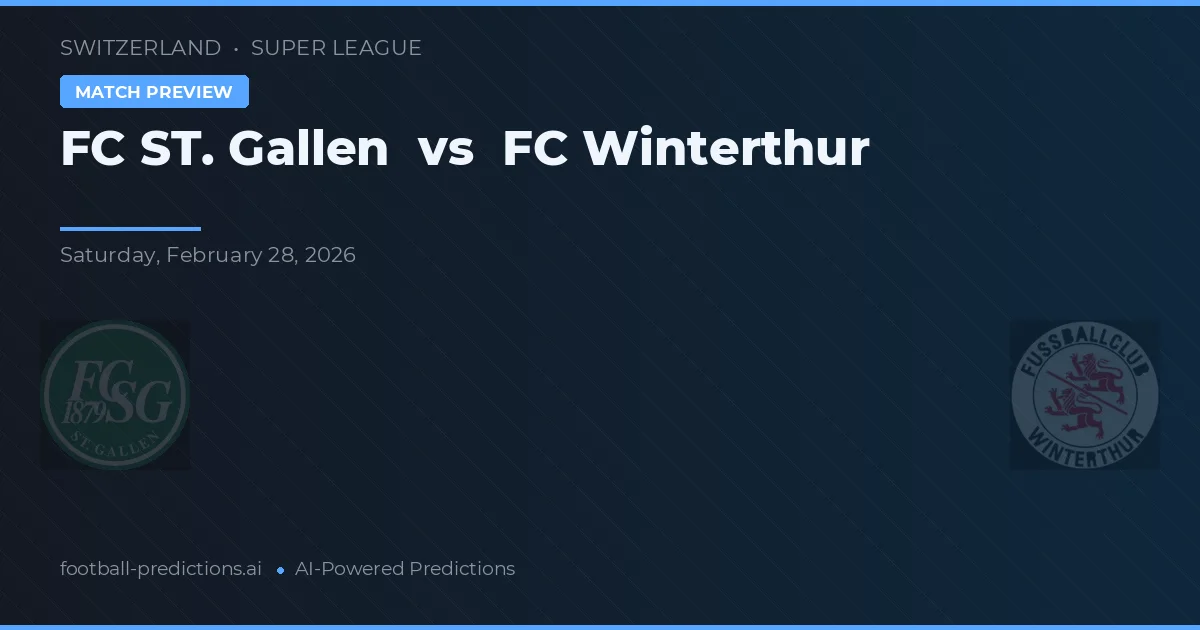FC St. Gallen vs FC Winterthur — matchtips och förhandstitt
