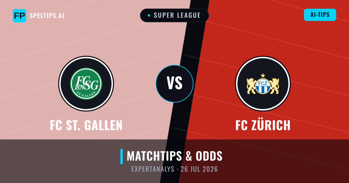FC St. Gallen vs FC Zürich — matchtips och förhandstitt