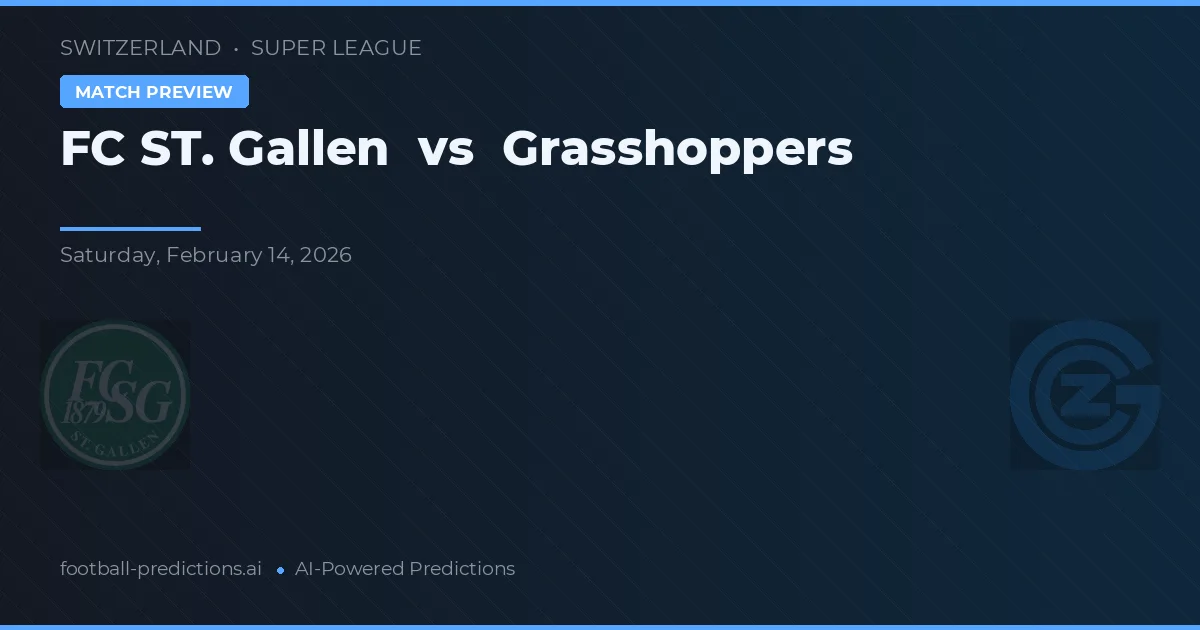 FC St. Gallen vs Grasshoppers — matchtips och förhandstitt