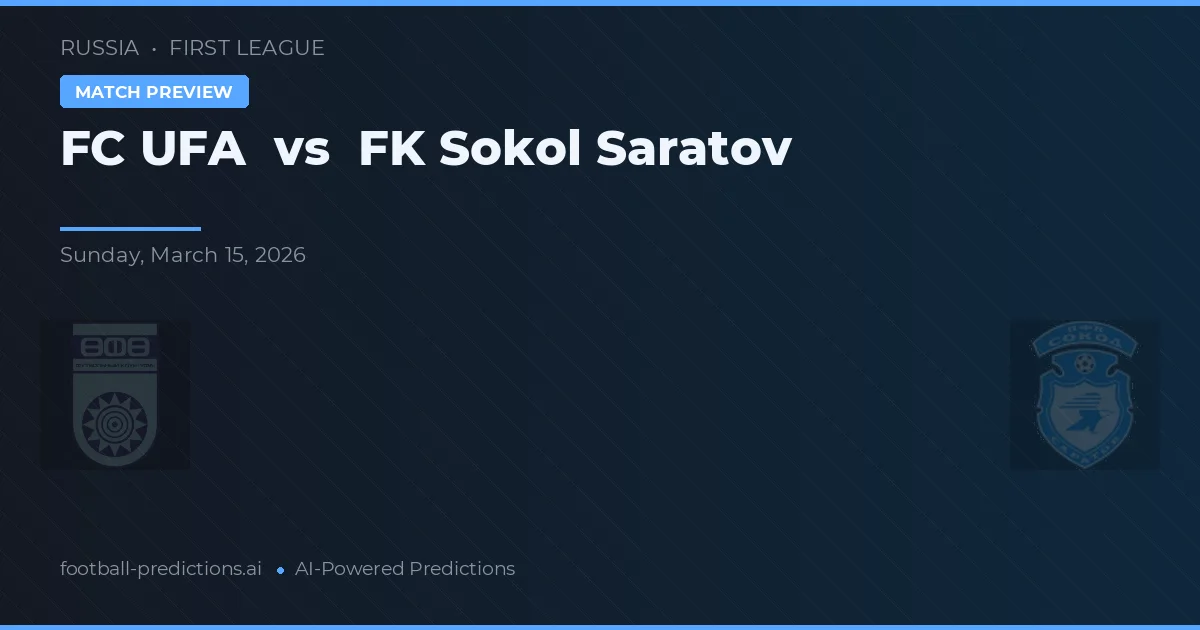 FC UFA vs FK Sokol Saratov — matchtips och förhandstitt