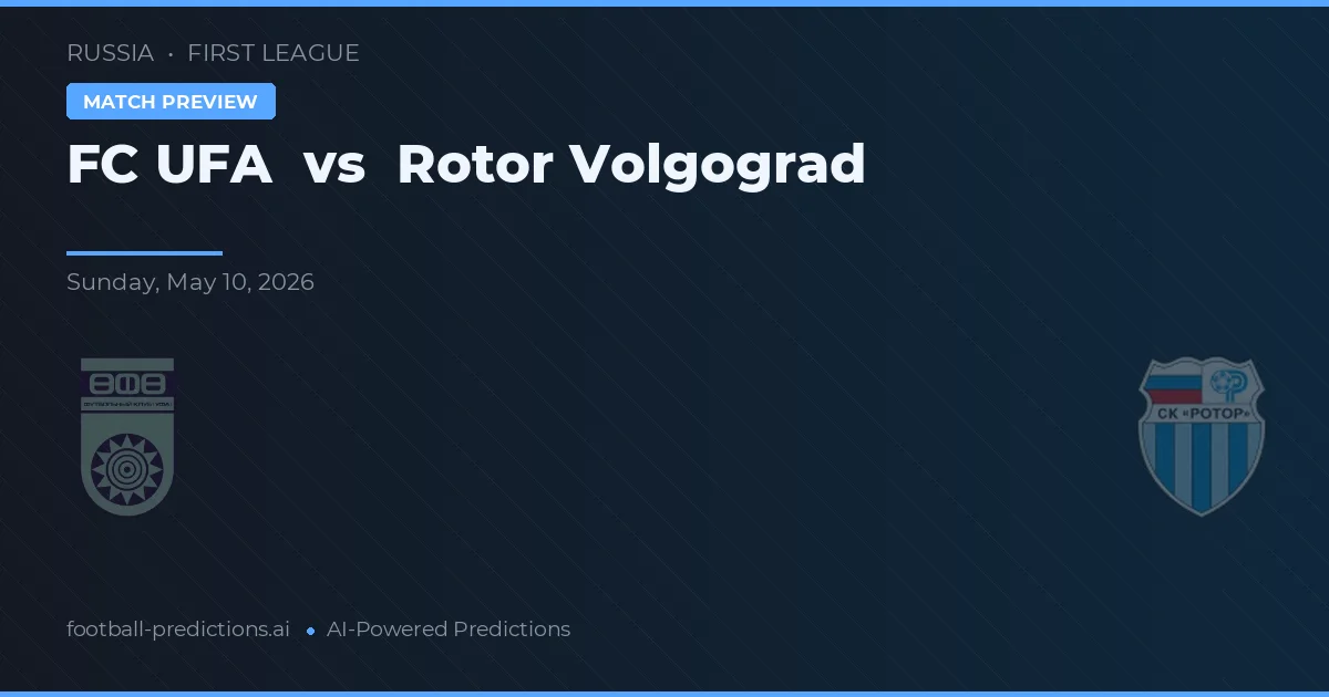 FC UFA vs Rotor Volgograd — matchtips och förhandstitt