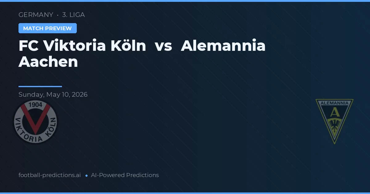 FC Viktoria Köln vs Alemannia Aachen — matchtips och förhandstitt