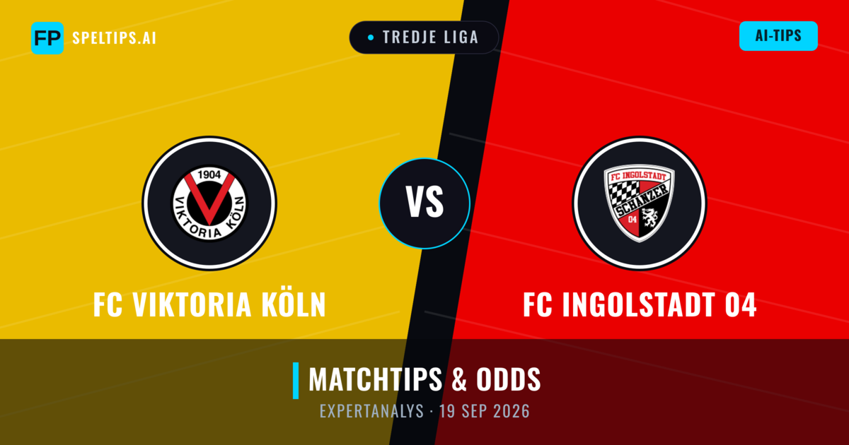 FC Viktoria Köln vs FC Ingolstadt 04 — matchtips och förhandstitt