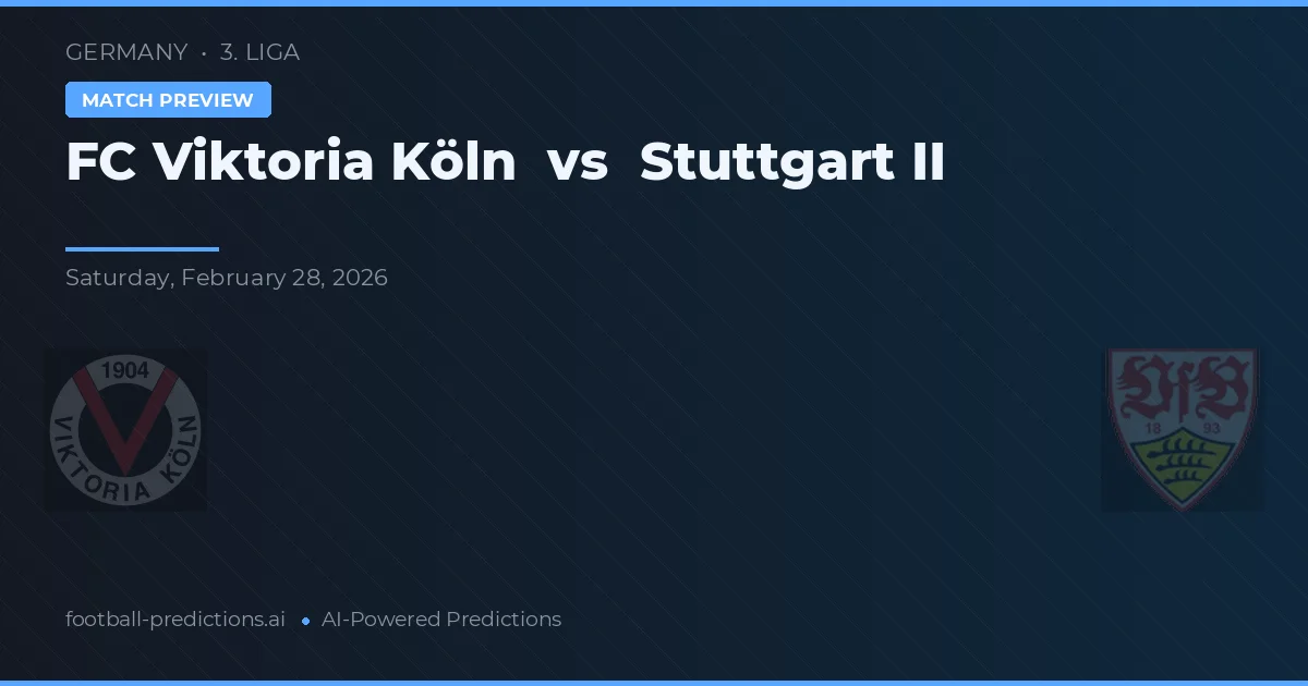 FC Viktoria Köln vs Stuttgart II — matchtips och förhandstitt