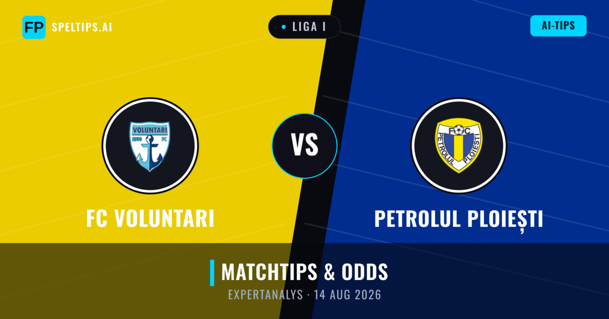 FC Voluntari vs Petrolul Ploiești — matchtips och förhandstitt