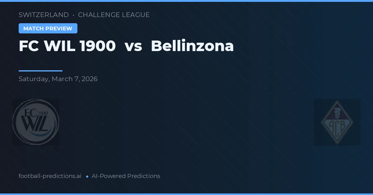 FC Wil 1900 vs Bellinzona — matchtips och förhandstitt