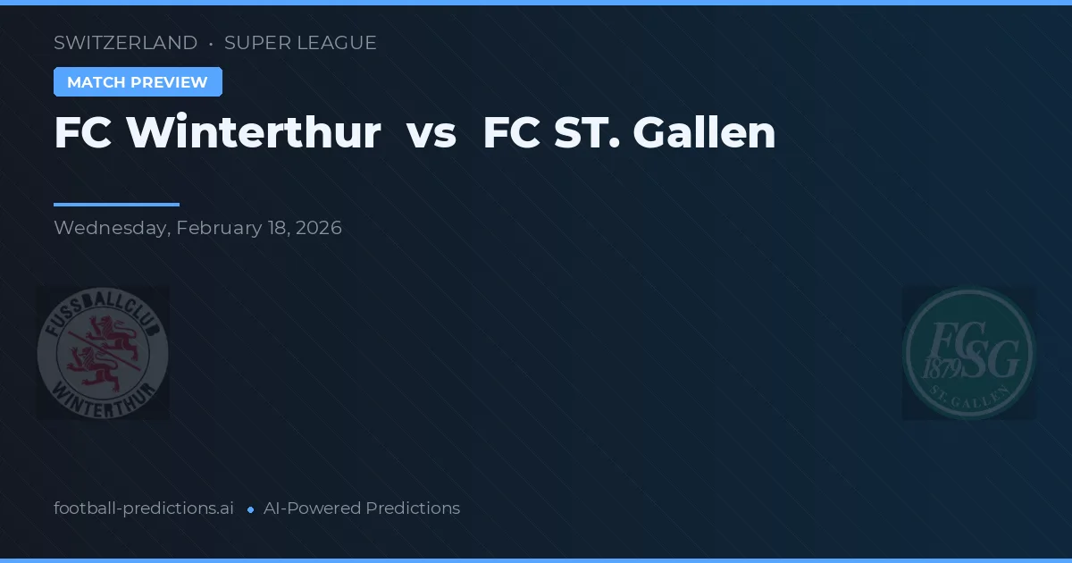 FC Winterthur vs FC St. Gallen — matchtips och förhandstitt