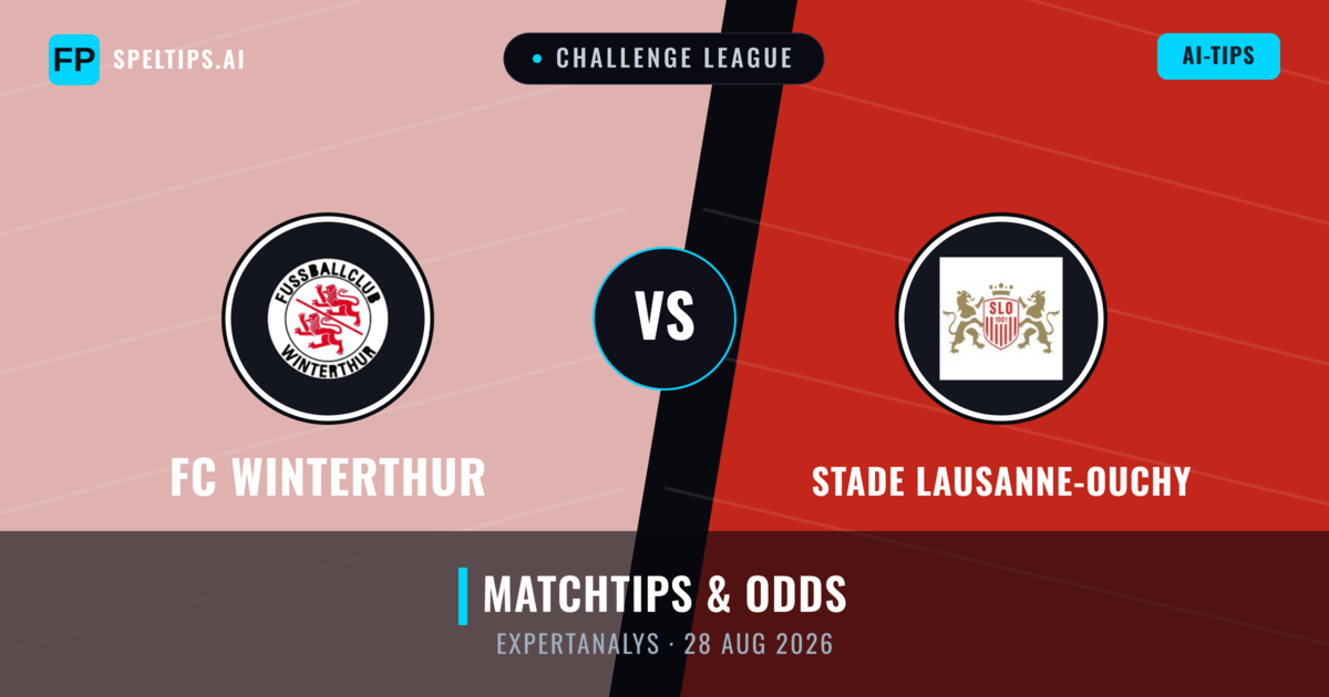 FC Winterthur vs Stade Lausanne-Ouchy — matchtips och förhandstitt