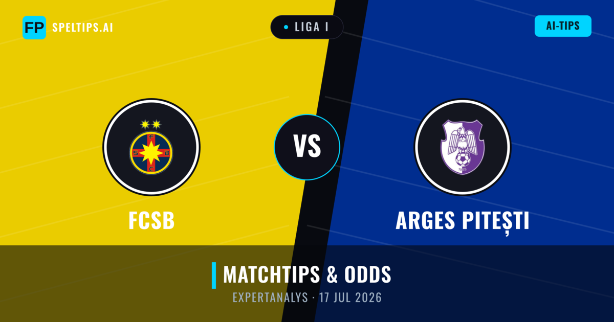 FCSB vs Arges Pitești — matchtips och förhandstitt