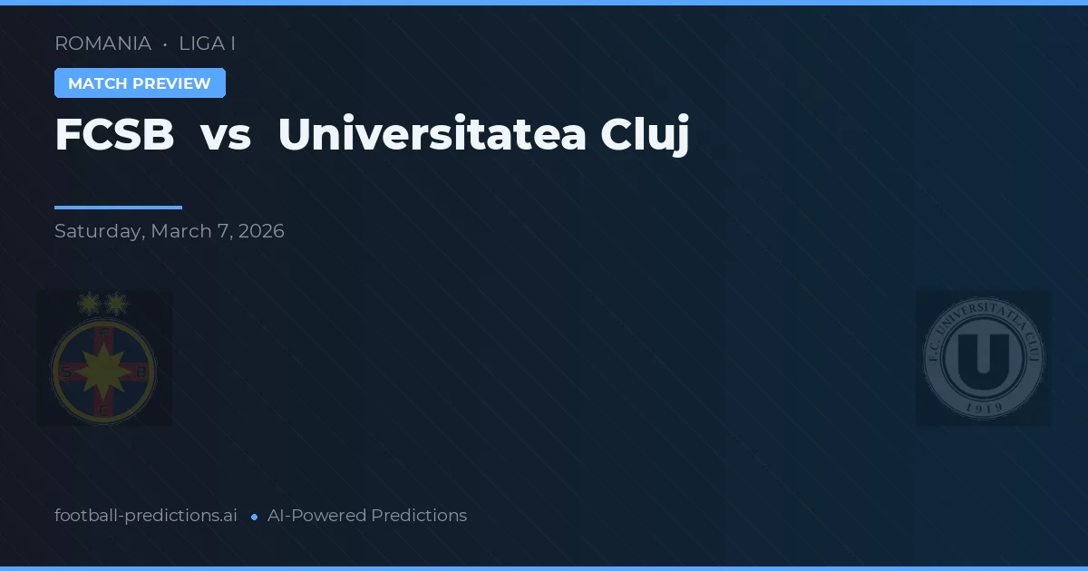 FCSB vs Universitatea Cluj — matchtips och förhandstitt