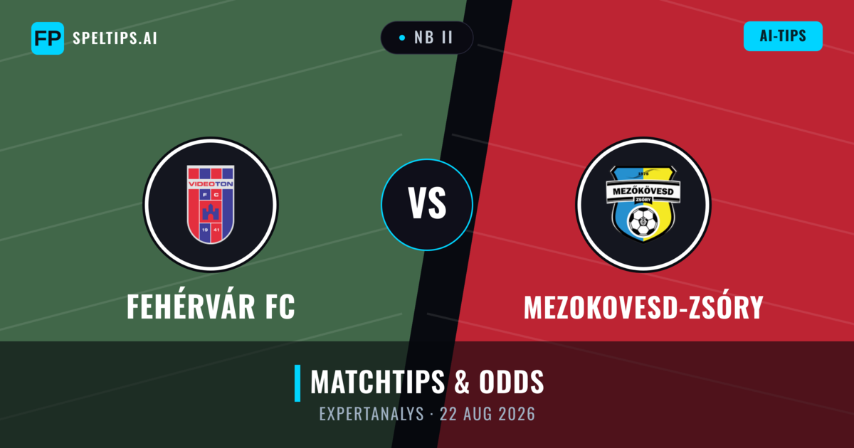 Fehérvár FC vs Mezokovesd-Zsóry — matchtips och förhandstitt