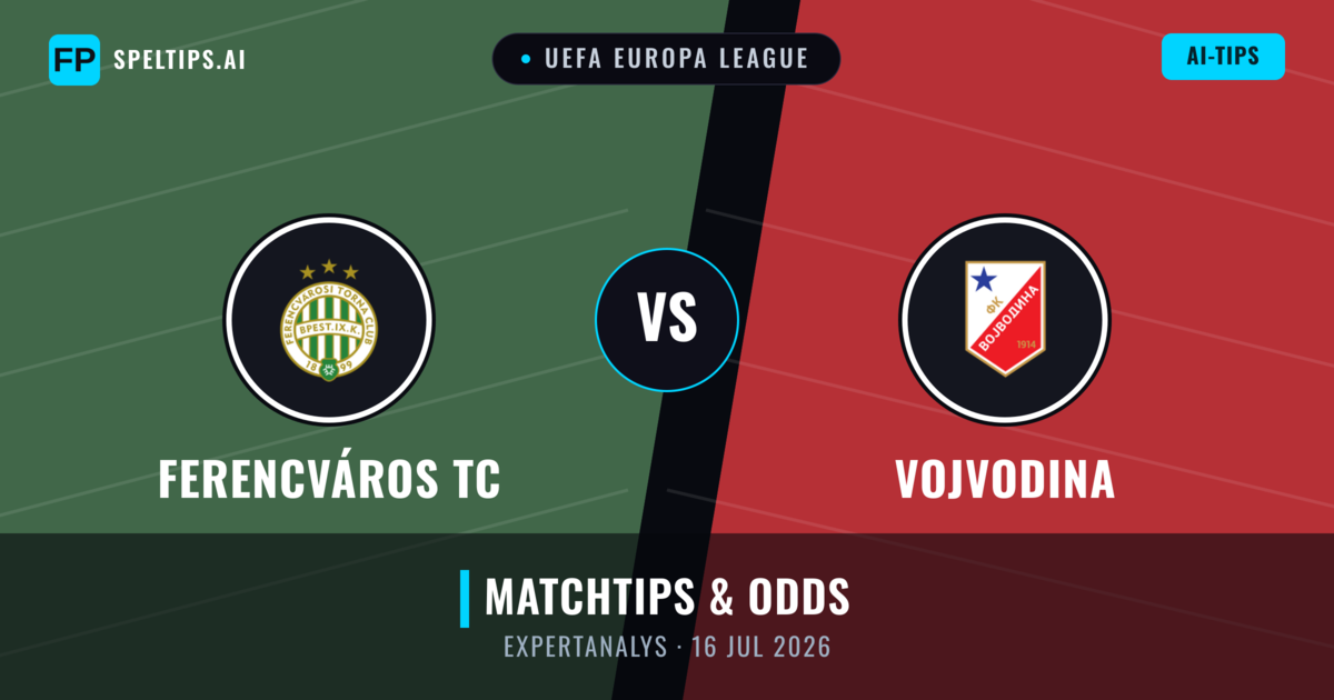 Ferencváros TC vs Vojvodina — matchtips och förhandstitt