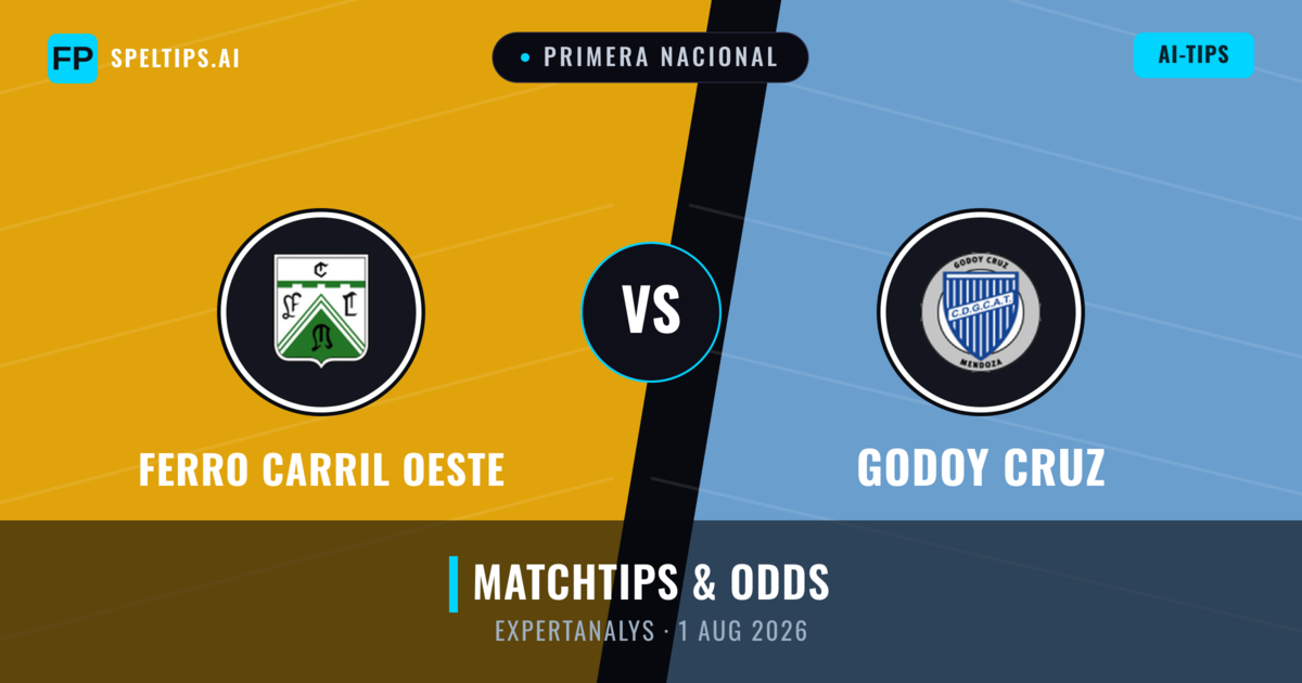 Ferro Carril Oeste vs Godoy Cruz — matchtips och förhandstitt