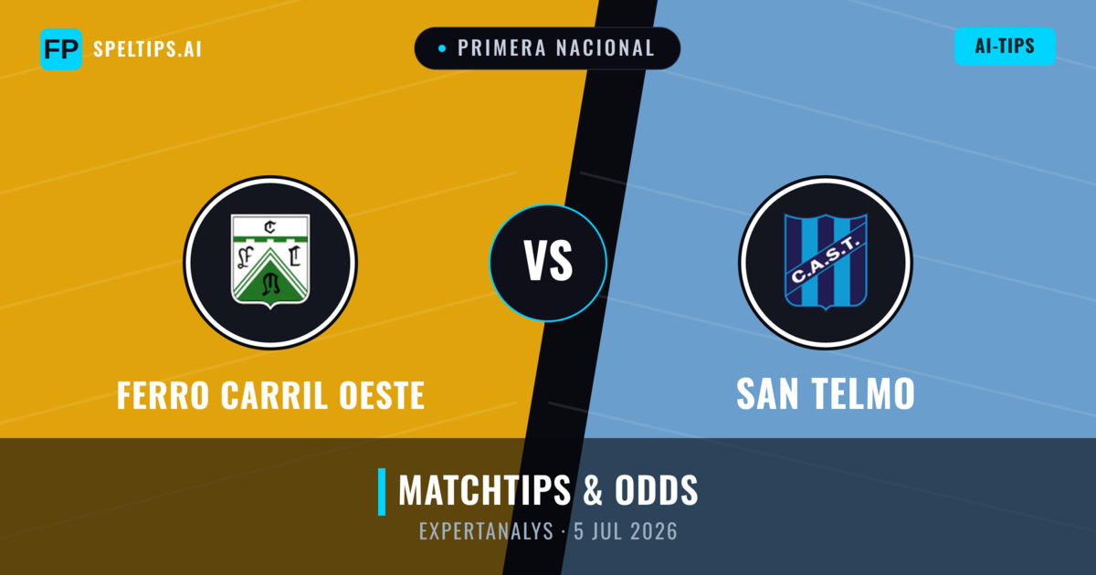 Ferro Carril Oeste vs San Telmo — matchtips och förhandstitt