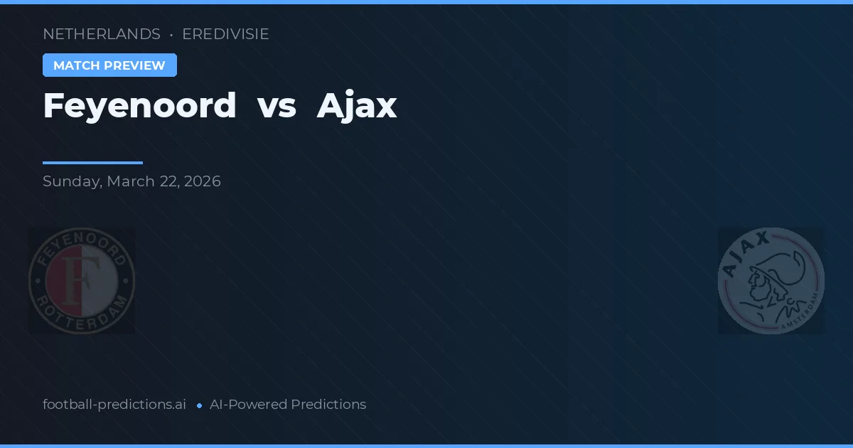 Feyenoord vs Ajax — matchtips och förhandstitt