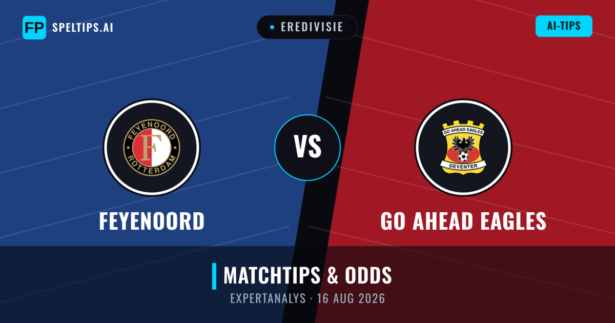 Feyenoord vs Go Ahead Eagles — matchtips och förhandstitt