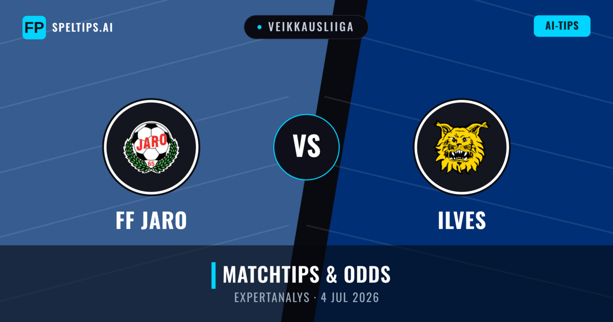 FF Jaro vs Ilves — matchtips och förhandstitt