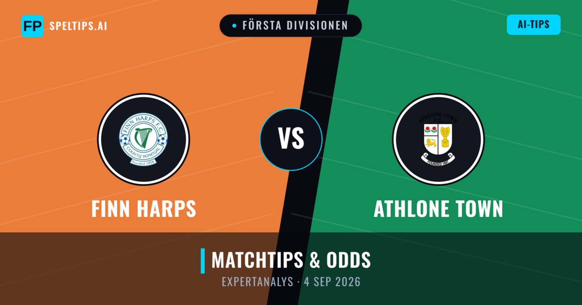 Finn Harps vs Athlone Town — matchtips och förhandstitt