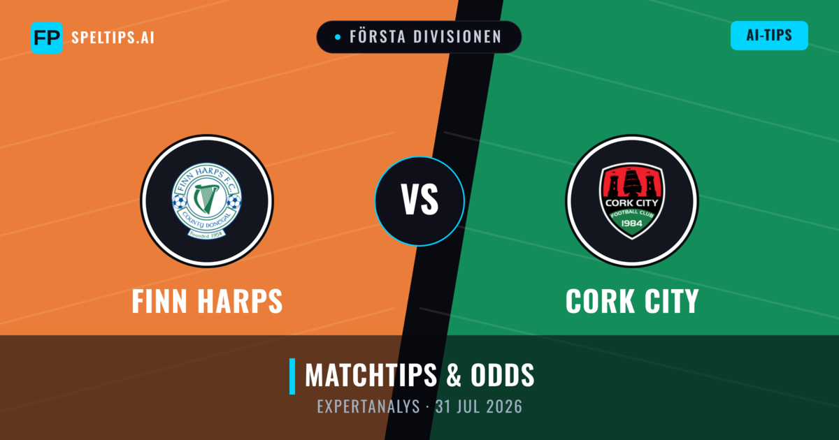 Finn Harps vs Cork City — matchtips och förhandstitt