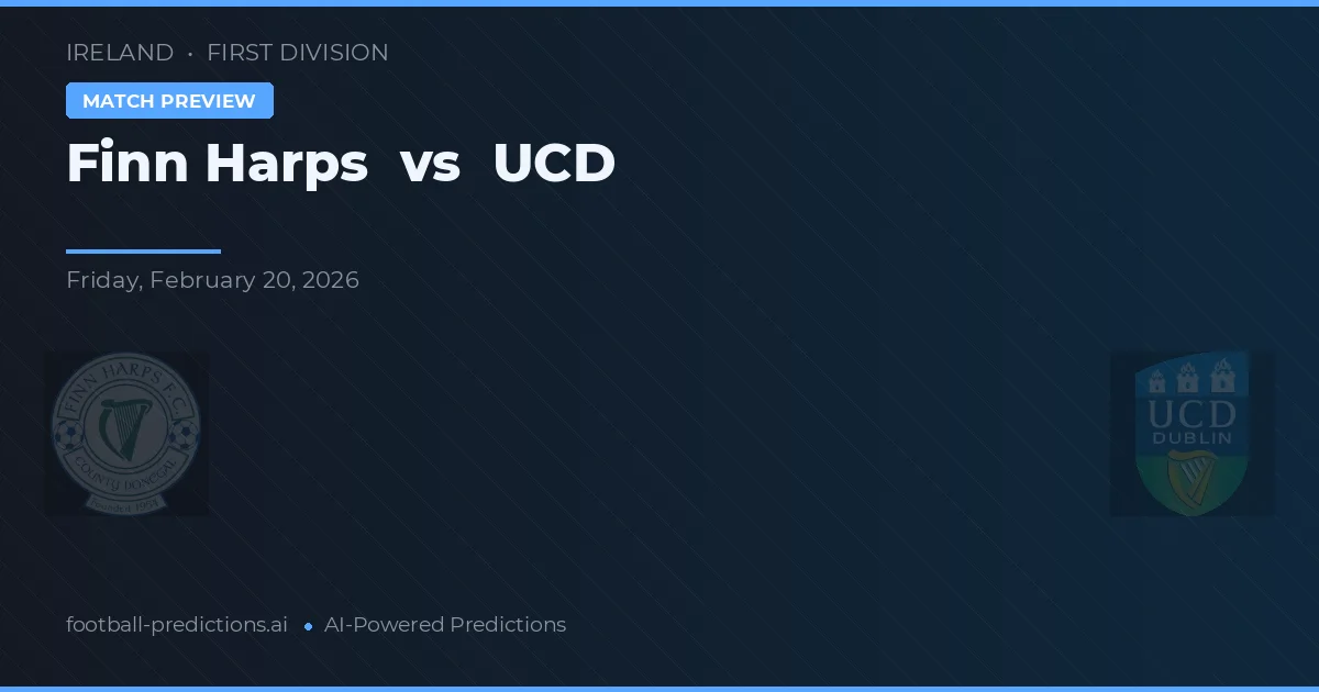 Finn Harps vs UCD — matchtips och förhandstitt
