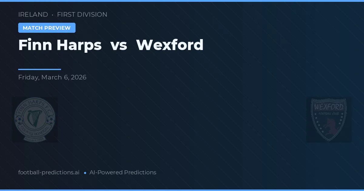 Finn Harps vs Wexford — matchtips och förhandstitt