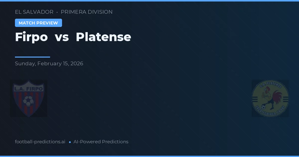 Firpo vs Platense — matchtips och förhandstitt