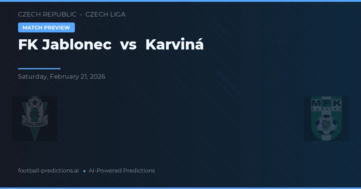 Jablonec vs Karviná — matchtips och förhandstitt
