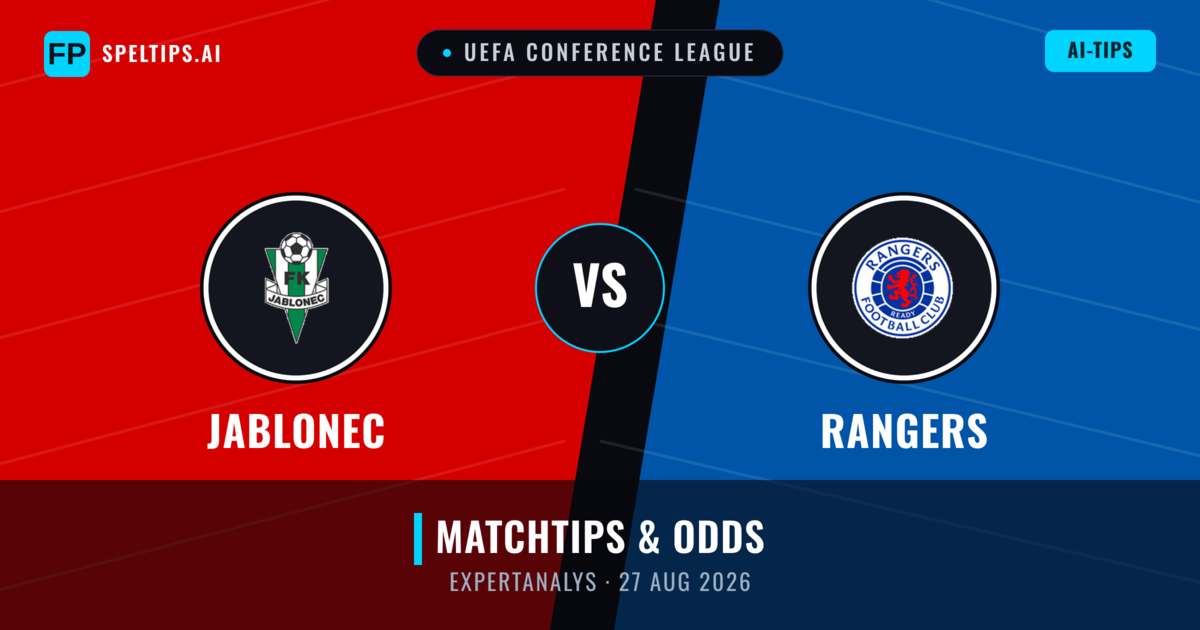 Jablonec vs Rangers — matchtips och förhandstitt