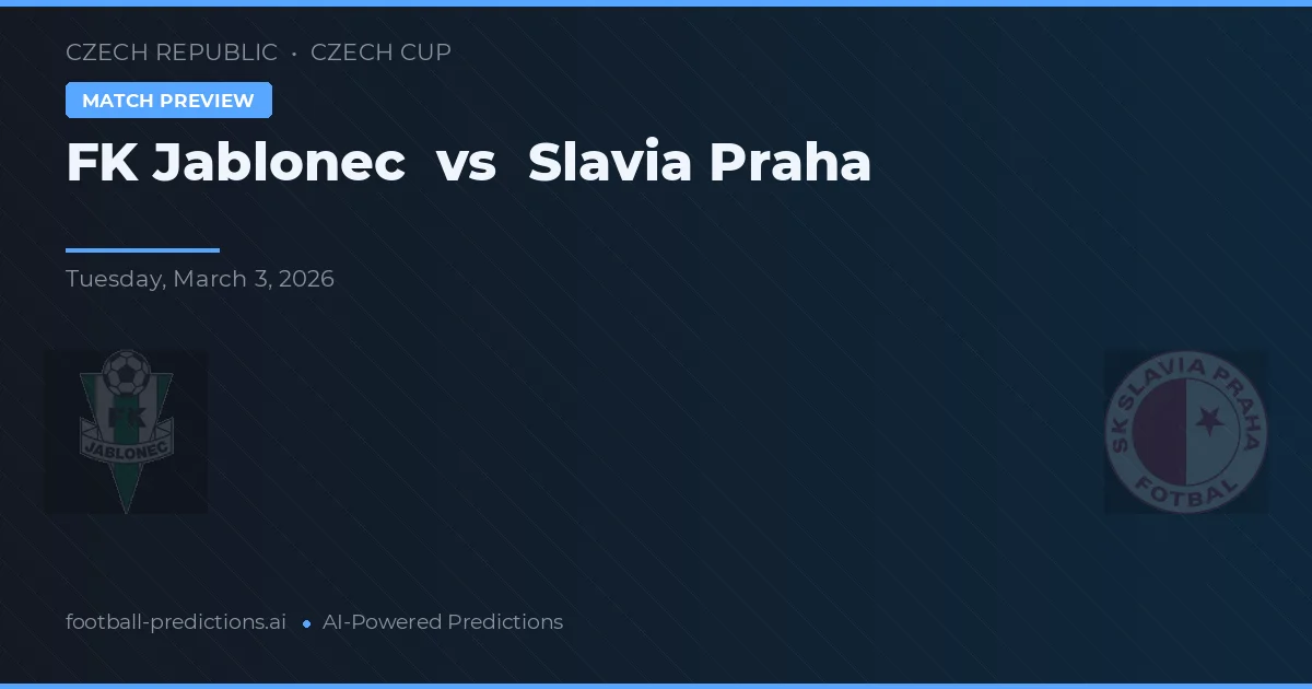 Jablonec vs Slavia Prag — matchtips och förhandstitt