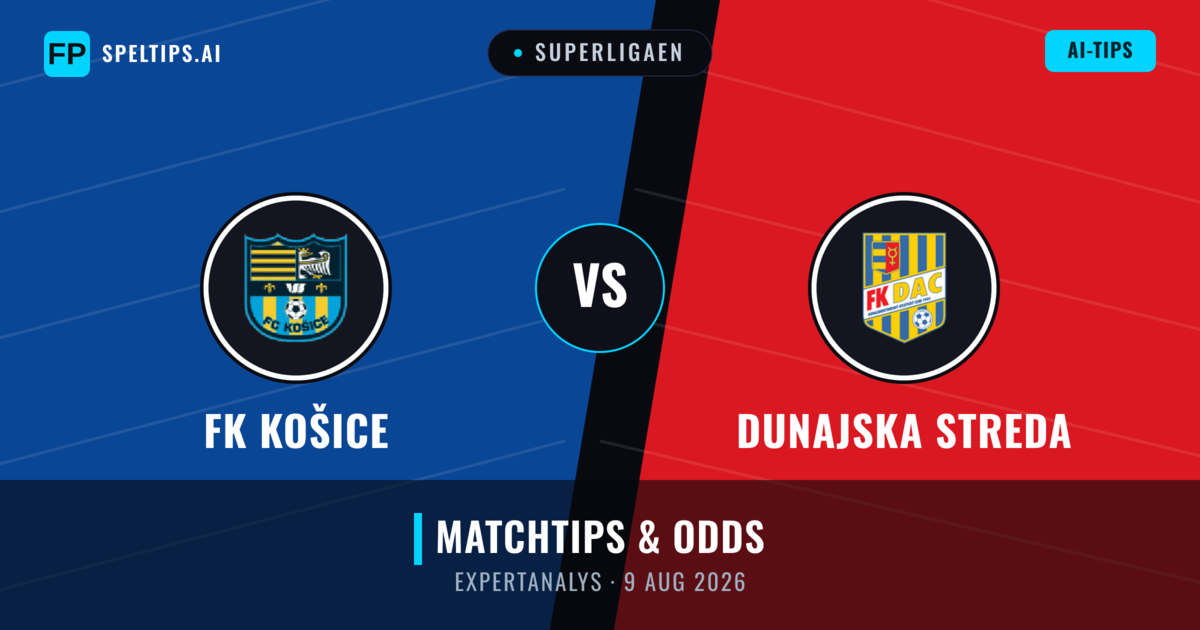 FK Košice vs Dunajska Streda — matchtips och förhandstitt
