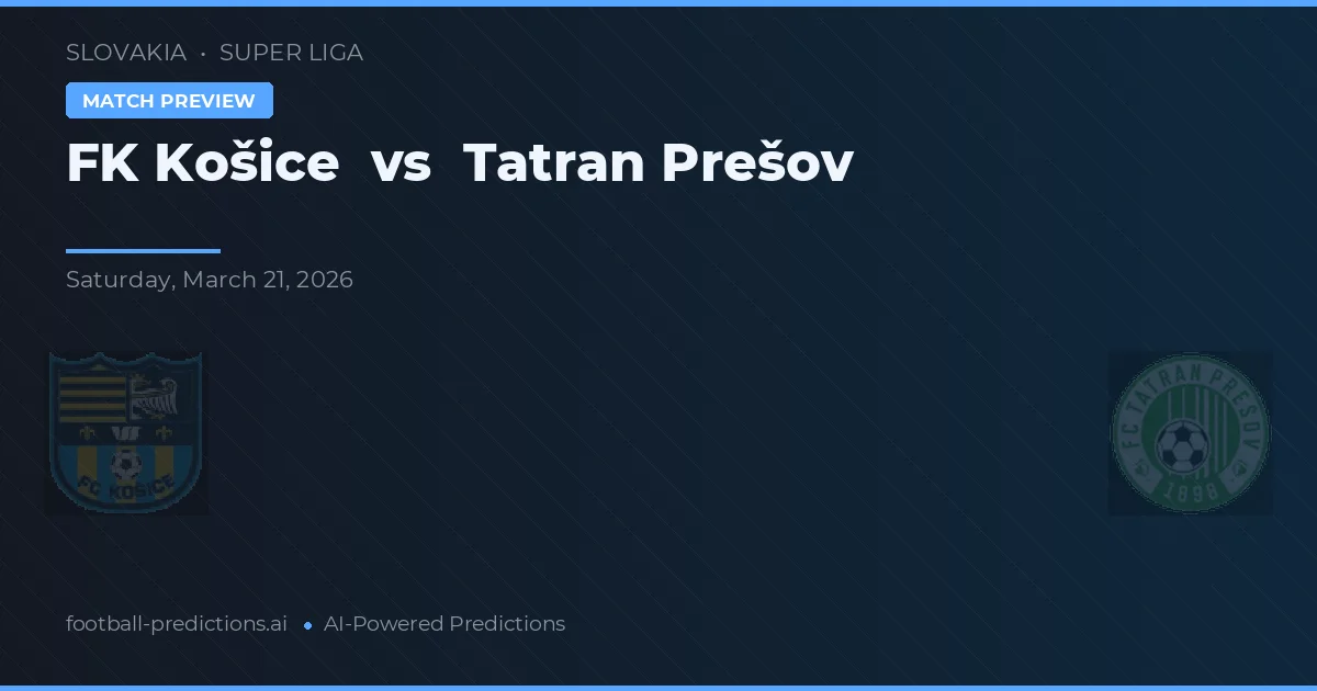 FK Košice vs Tatran Prešov — matchtips och förhandstitt