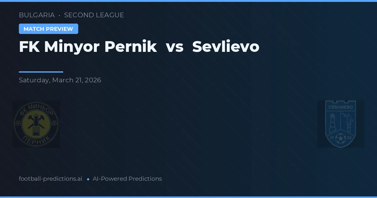 FK Minyor Pernik vs Sevlievo — matchtips och förhandstitt