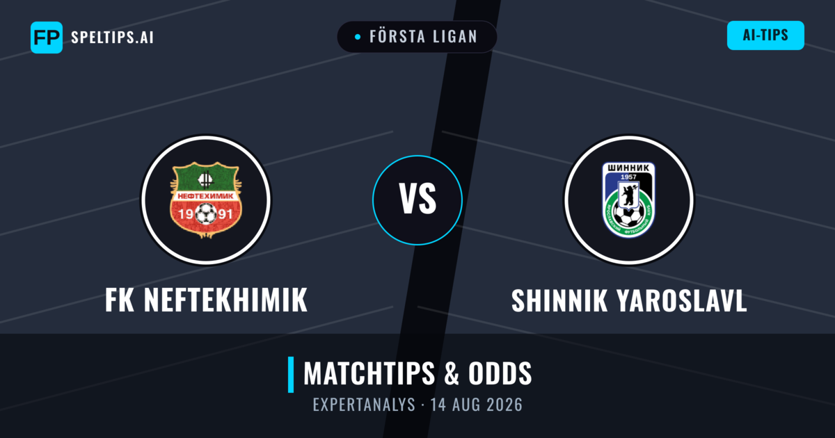 FK Neftekhimik vs Shinnik Yaroslavl — matchtips och förhandstitt
