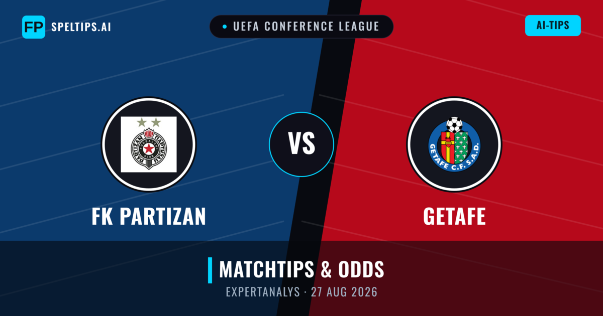 FK Partizan vs Getafe — matchtips och förhandstitt