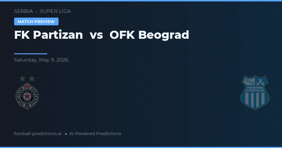 FK Partizan vs OFK Belgrad — matchtips och förhandstitt