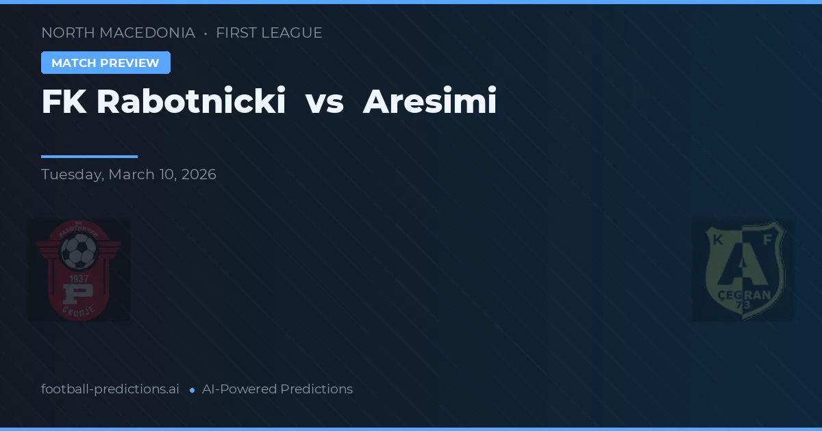 FK Rabotnički vs Aresimi — matchtips och förhandstitt