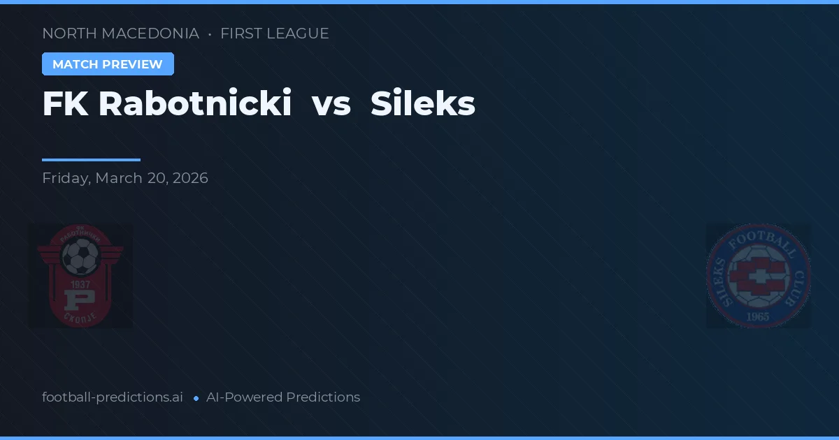 FK Rabotnički vs Sileks — matchtips och förhandstitt