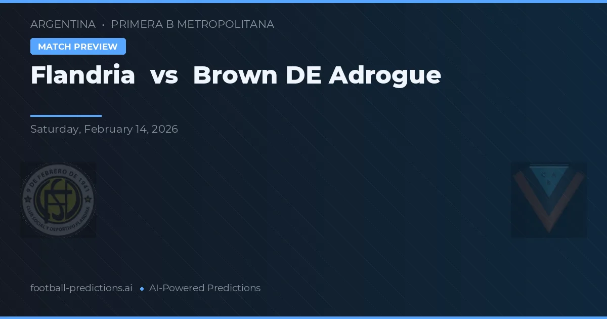 Flandria vs Brown de Adrogué — matchtips och förhandstitt