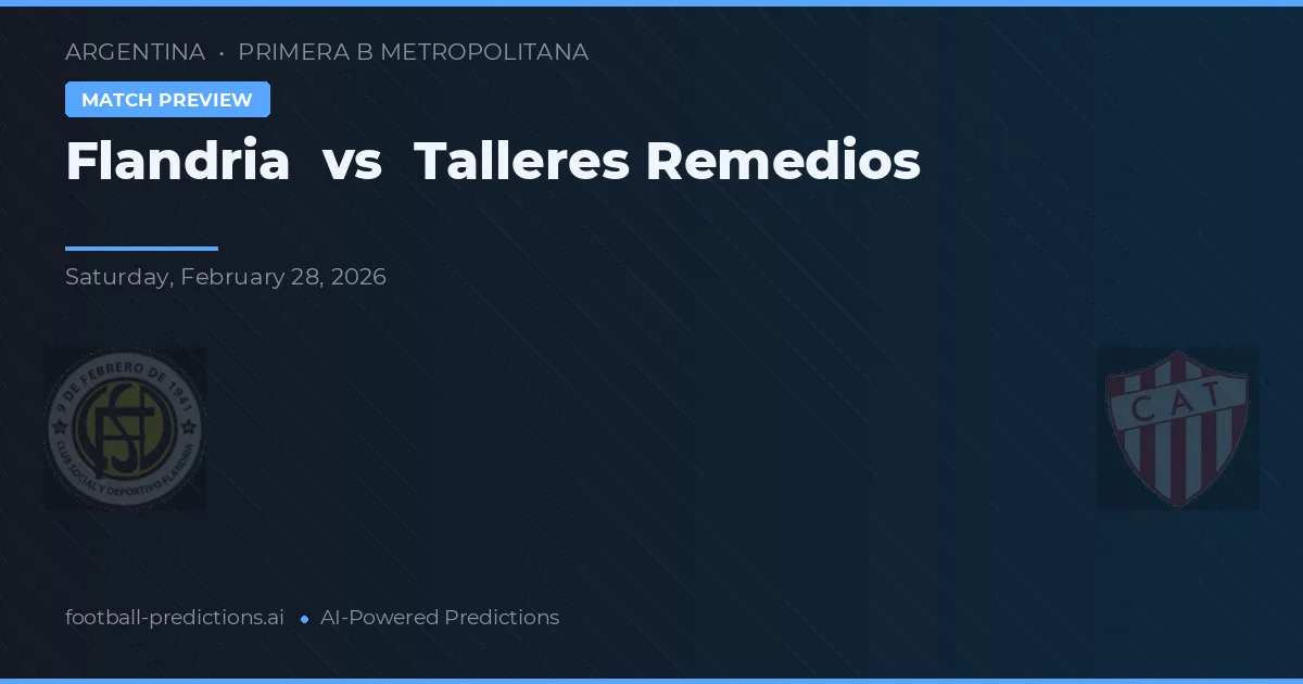 Flandria vs Talleres Remedios — matchtips och förhandstitt