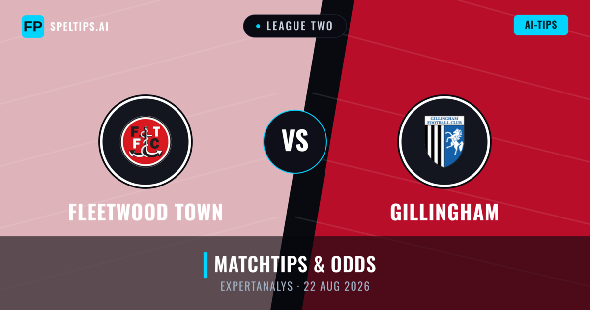 Fleetwood Town vs Gillingham — matchtips och förhandstitt