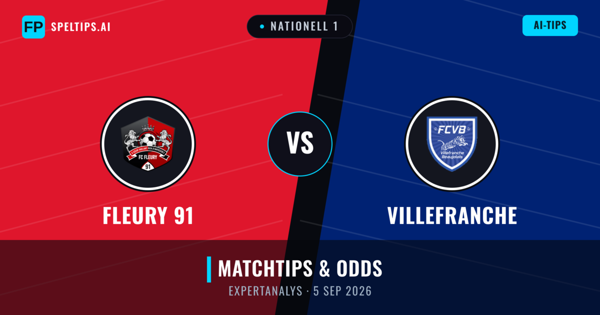 Fleury 91 vs Villefranche — matchtips och förhandstitt