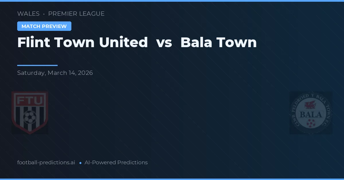Flint Town United vs Bala Town — matchtips och förhandstitt