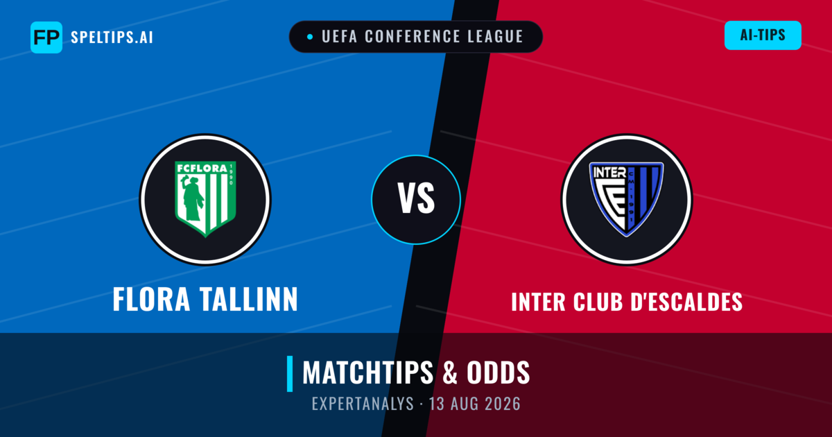 Flora Tallinn vs Inter Club d'Escaldes — matchtips och förhandstitt