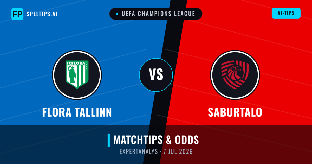 Flora Tallinn vs Saburtalo — matchtips och förhandstitt