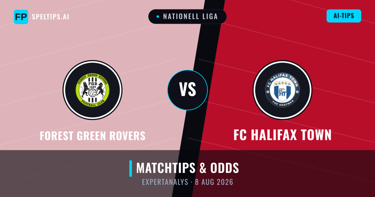 Forest Green Rovers vs FC Halifax Town — matchtips och förhandstitt