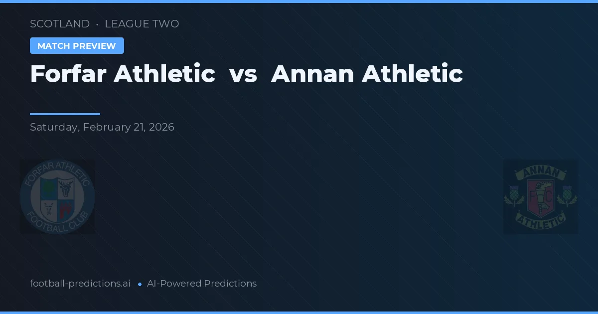 Forfar Athletic vs Annan Athletic — matchtips och förhandstitt