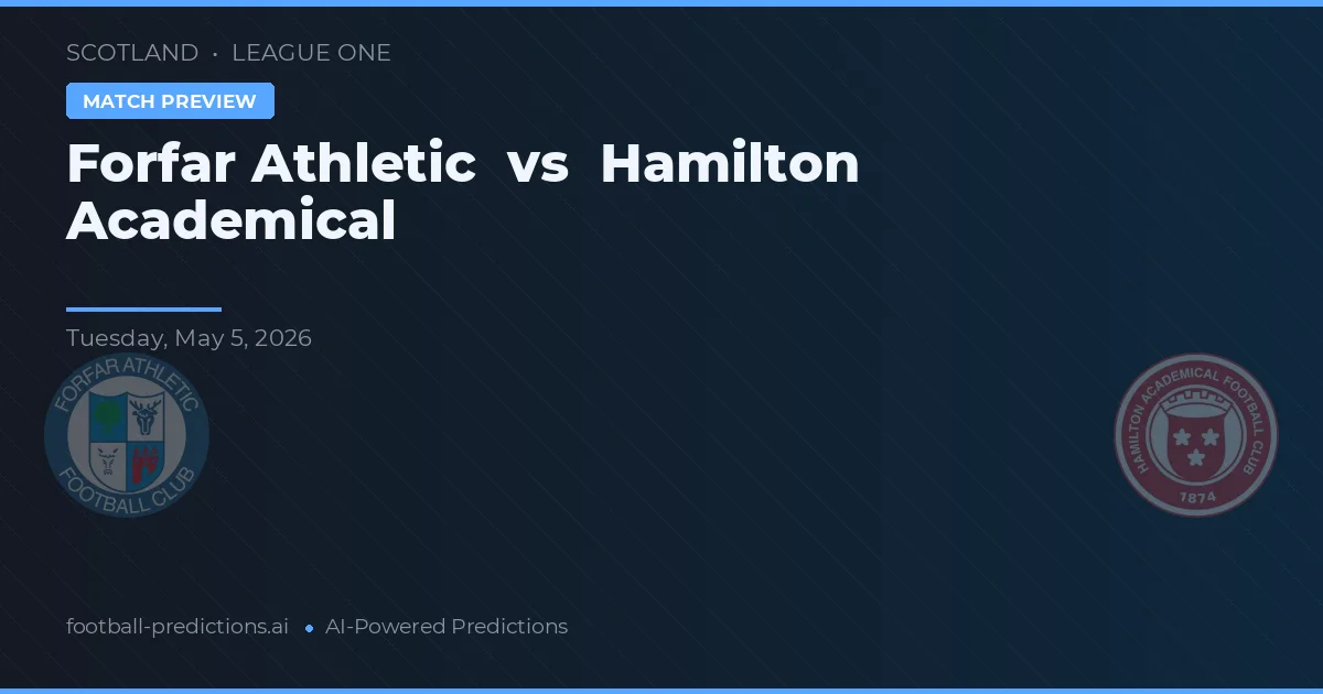 Forfar Athletic vs Hamilton Academical — matchtips och förhandstitt
