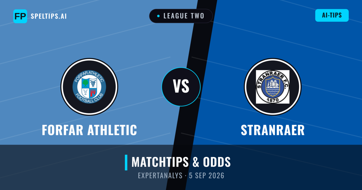Forfar Athletic vs Stranraer — matchtips och förhandstitt