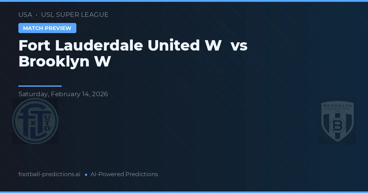 Fort Lauderdale United W vs Brooklyn W — matchtips och förhandstitt